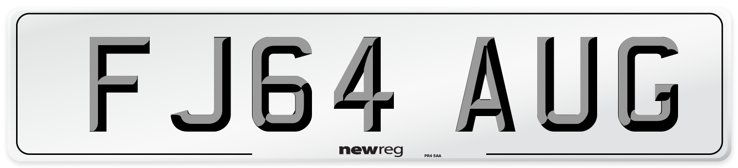 FJ64 AUG Number Plate from New Reg